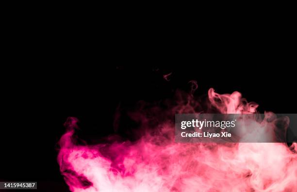 dry ice evaporation fog - burning rose stock pictures, royalty-free photos & images