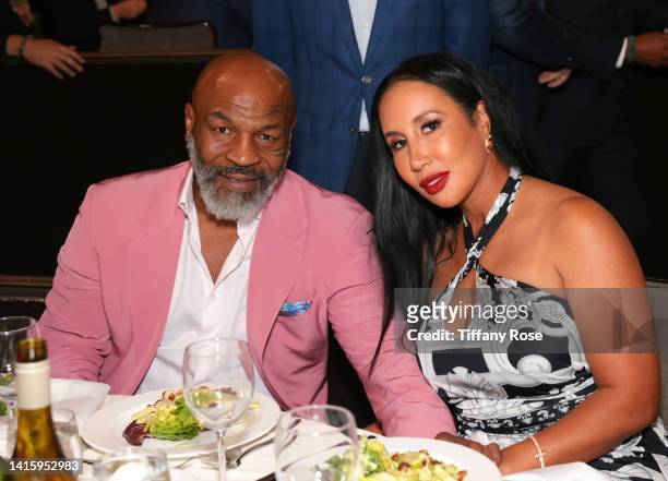 Mike Tyson and Kiki Tyson attend the 22nd Annual Harold and Carole Pump Foundation Gala at The Beverly Hilton on August 19, 2022 in Beverly Hills,...