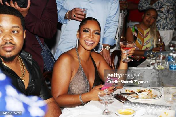 Ashanti attends Fat Joe Birthday Celebration at Brooklyn Chop House on August 19, 2022 in New York City.