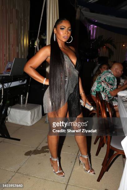 Ashanti attends Fat Joe Birthday Celebration at Brooklyn Chop House on August 19, 2022 in New York City.