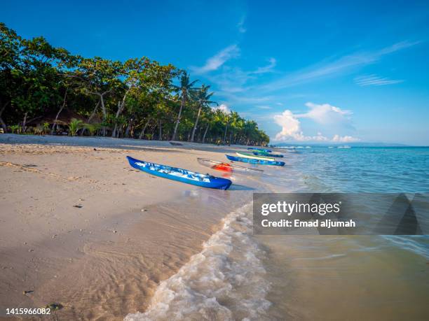 white sand beach in panglao, bohol, philippines - philippines beach stock pictures, royalty-free photos & images