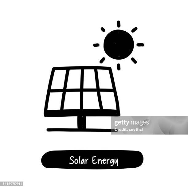 solar energy icon. trendy style vector illustration symbol - solar panel construction stock illustrations