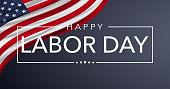 Happy Labor Day USA Flag Background Illustration
