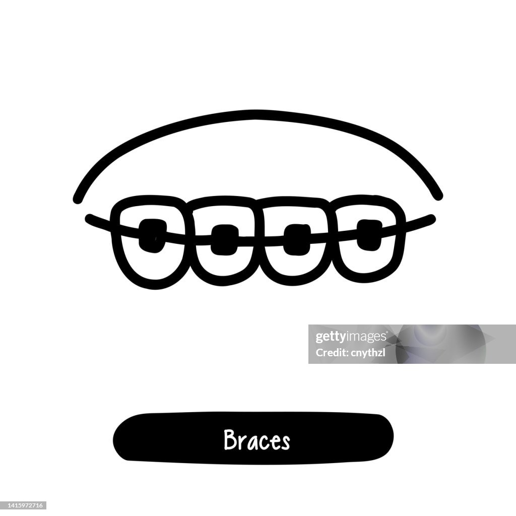 Braces Icon. Trendy Style Vector Illustration Symbol
