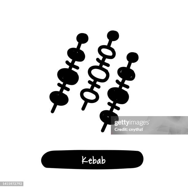 kebab icon. trendy style vector illustration symbol - appetizer stock illustrations
