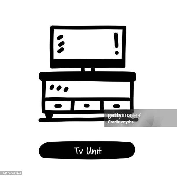 stockillustraties, clipart, cartoons en iconen met tv unit icon. trendy style vector illustration symbol - meubelwinkel