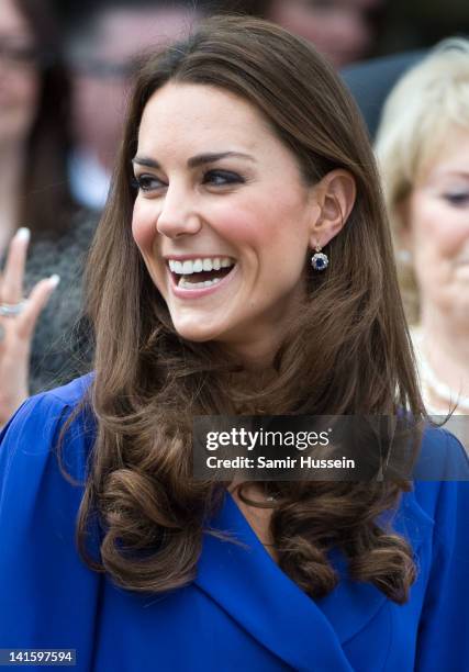 Catherine, Duchess of Cambridge arrives to officially open The Treehouse Children's Hospice on March 19, 2012 in Ipswich, England.