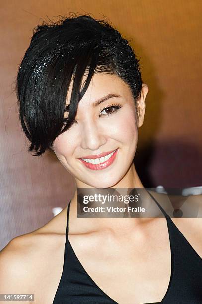 Hong Kong actress Yumiko Cheng attends the 6th Asian Film Awards, celebrating excellence in cinema, at Hong Kong Convention and Exhibition Center on...