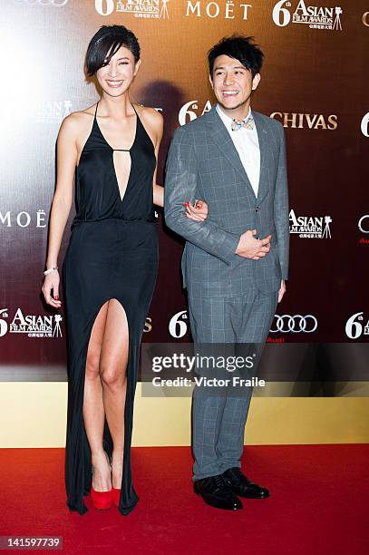 Hong Kong actress Yumiko Cheng attends the 6th Asian Film Awards, celebrating excellence in cinema, at Hong Kong Convention and Exhibition Center on...