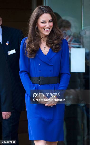 Catherine, Duchess of Cambridge arrives to officially open The Treehouse Children's Hospice on March 19, 2012 in Ipswich, England.