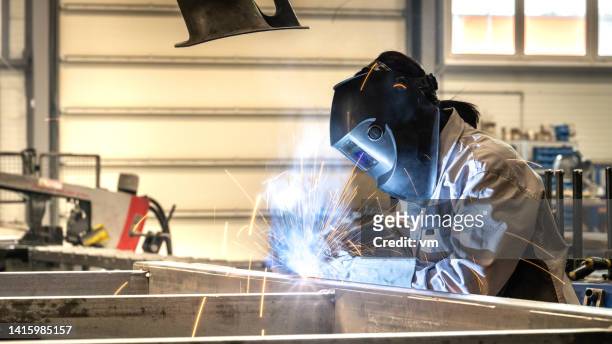 hot technology for non-detachable connection of metal materials. - welding mask stock pictures, royalty-free photos & images