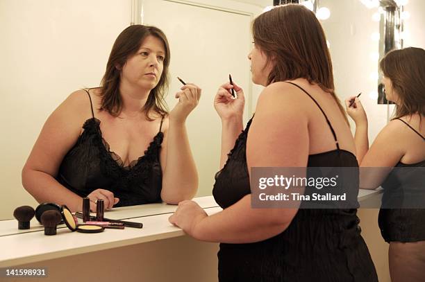 An anonymous woman before her weight loss surgery. She weighs nearly 20 stone and is severely obese. She hopes to lose around a third of her weight...