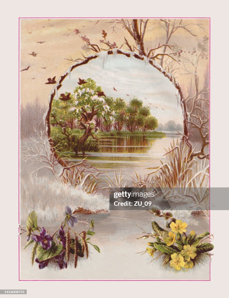 Vista do inverno à primavera, cromatógrafo, publicado em 1887