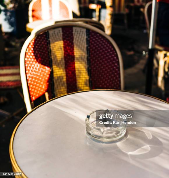 paris cafe scene - ashtray stock pictures, royalty-free photos & images