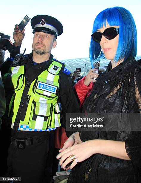Katy Perry sighting on March 19, 2012 in London, England.