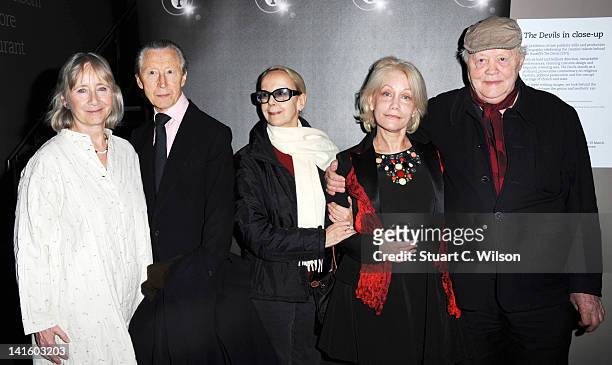 Gemma Jones, Murray Melvin, Georgina Hale, Lisi Tribble and Dudley Sutton attend a reunion of the cast of The Devils in Memory of Director Ken...