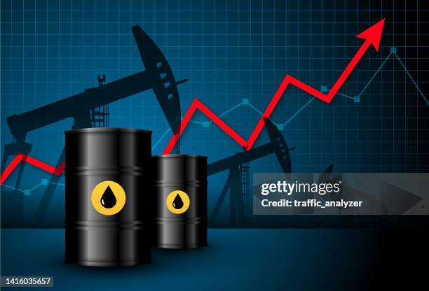 oil barrels finance background - oil drum stock illustrations