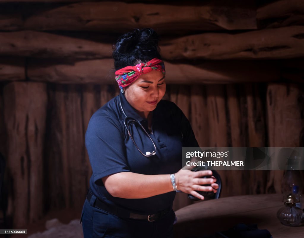 Young navajo female paramedic