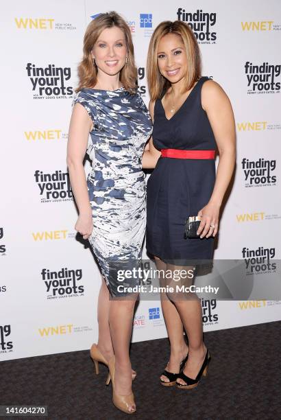 Jodi Applegate and Dari Alexander attend the "Finding Your Roots" New York premiere at Frederick P. Rose Hall, Jazz at Lincoln Center on March 19,...