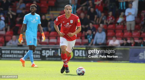 Rod McDonald of Crewe Alexandra in action during the Sky Bet League Two between Crewe Alexandra and Northampton Town at Mornflake Stadium on August...