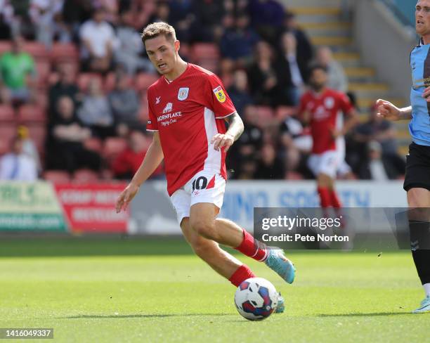 Callum Ainley of Crewe Alexandra in action during the Sky Bet League Two between Crewe Alexandra and Northampton Town at Mornflake Stadium on August...