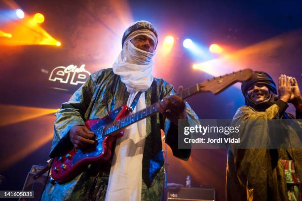 Tinariwen perform at Sala Apolo on March 19, 2012 in Barcelona, Spain.