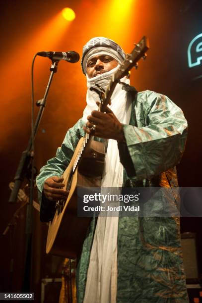 Tinariwen perform at Sala Apolo on March 19, 2012 in Barcelona, Spain.