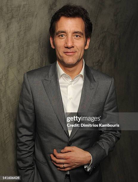 Actor Clive Owen attends the after party for the Giorgio Armani & The Cinema Society screening of "Intruders" at The Double Seven on March 19, 2012...