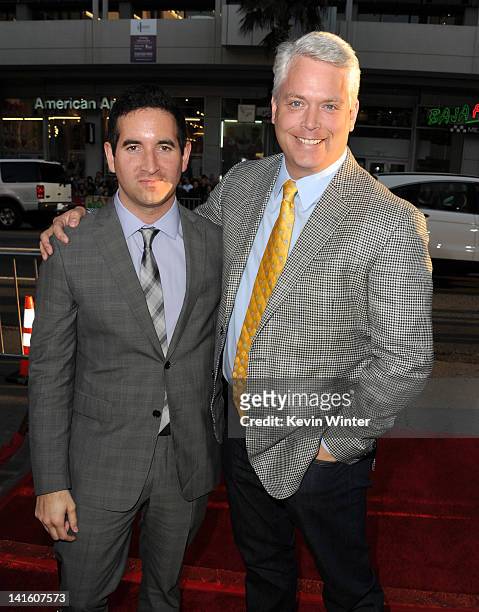 Director Hayden Schlossberg and producer Craig Perry arrive at the premiere of Universal Pictures' "American Reuinion" at Grauman's Chinese Theatre...
