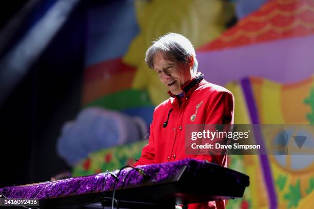 Jeff Fatt of The Wiggles performs on stage during the Big Show Tour! at Spark Arena on August 21, 2022 in Auckland, New Zealand.