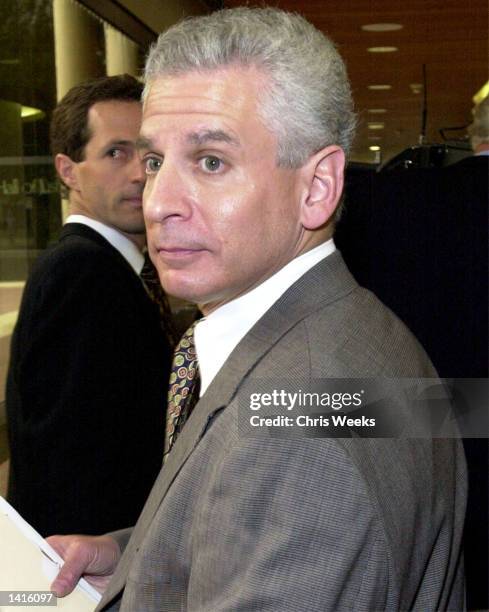 John Reiner, an attorney and defendant in the "Erin Brockovich Extortion" case, declines comments May 10, 2000 after his arraingment at the Ventura...