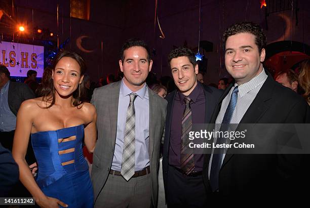 Actress Dania Ramirez, Director Hayden Schlossberg, Actor/Executive Producer Jason Biggs and Director Jon Hurwitz attend the after party for...