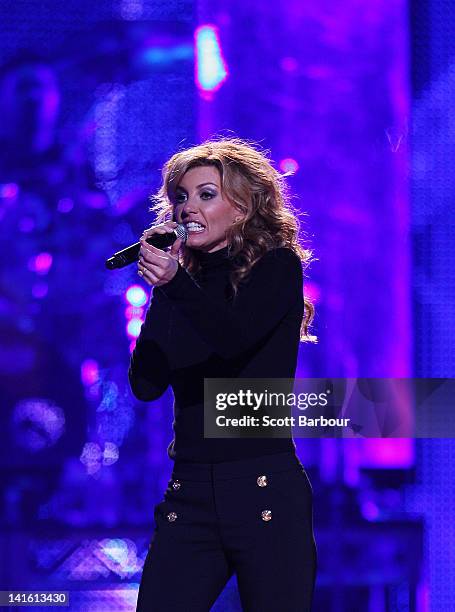 Faith Hill performs live on stage at Rod Laver Arena on March 20, 2012 in Melbourne, Australia.