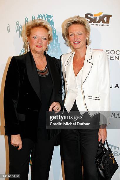 Princesses Beatrice de Bourbon Sicile and Anne de Bourbon Sicile attend the First International Night For Children Hospital at Pavillon Gabriel on...