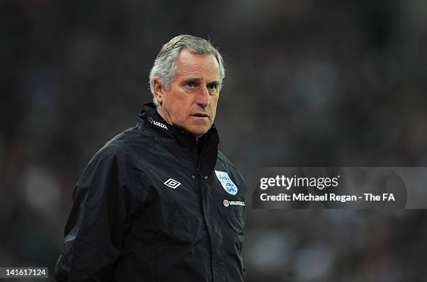 England goalkeeping coach Ray Clemence looks on during the International Friendly match between England and the Netherlands at Wembley Stadium on...