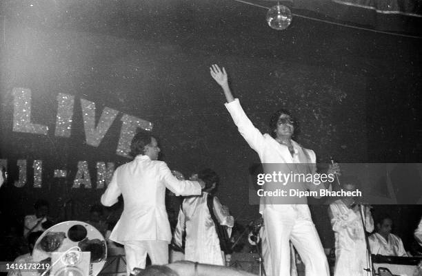 Amitabh Bachchan at a Live Show of Music Composer Kalyanji and Anandji at Ahmedabad Gujarat India on 6th May 1984.