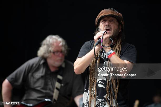 Lead singer Keith Morris of Circle Jerks at the Punk in Drublic Craft Beer & Music Festival at Fiddler's Green Amphitheatre on August 20, 2022 in...