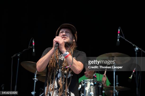Lead singer of Circle Jerks, Keith Morris at the Punk in Drublic Craft Beer & Music Festival at Fiddler's Green Amphitheatre on August 20, 2022 in...