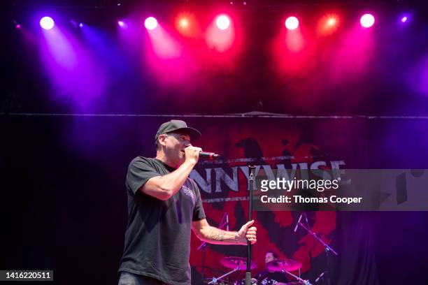 Jim Lindberg lead singer of Pennywise at the Punk in Drublic Craft Beer & Music Festival at Fiddler's Green Amphitheatre on August 20, 2022 in...