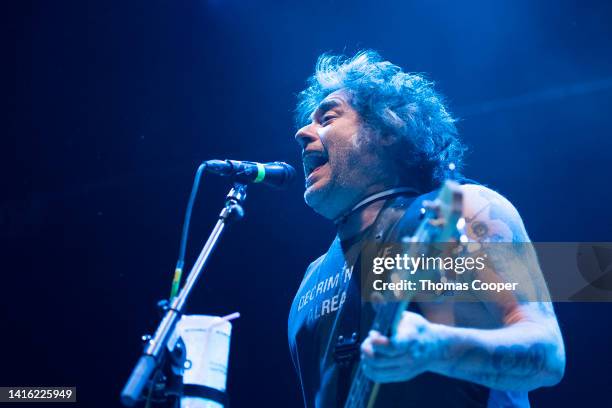 Mike Burkett "Fat Mike" of NOFX at the Punk in Drublic Craft Beer & Music Festival at Fiddler's Green Amphitheatre on August 20, 2022 in Englewood,...
