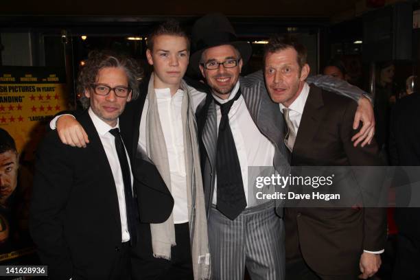 Dexter Fletcher, Will Poulter, Charlie Creed Miles and Leo Gregory attend the premiere of Wild Bill at The Cineworld Haymarket on March 20, 2012 in...