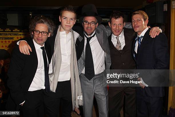 Dexter Fletcher, Will Poulter, Charlie Creed Miles, Leo Gregory and Jason Flemyng attend the premiere of Wild Bill at The Cineworld Haymarket on...