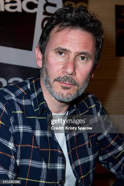 Director, Michel Hazanavicius attends 'The Artist' DVD signing session at FNAC Saint-Lazare on March 20, 2012 in Paris, France.