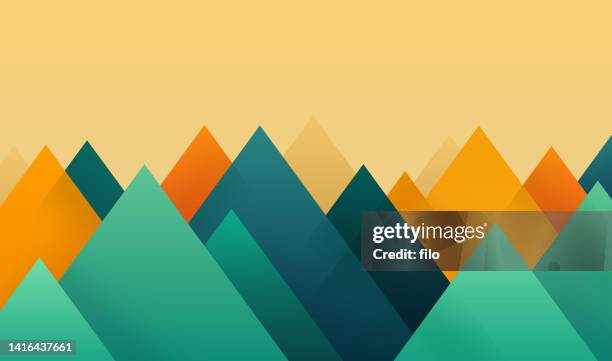 mountains and hills abstract landscape background - mountain climbing 幅插畫檔、美工圖案、卡通及圖標