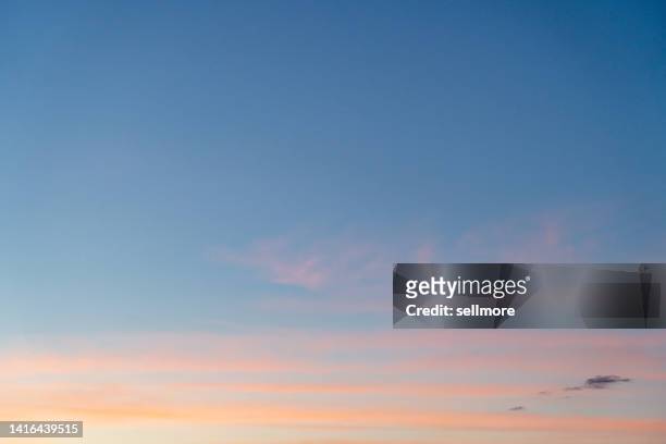 clouds at sunset - cumulus cloud stock pictures, royalty-free photos & images
