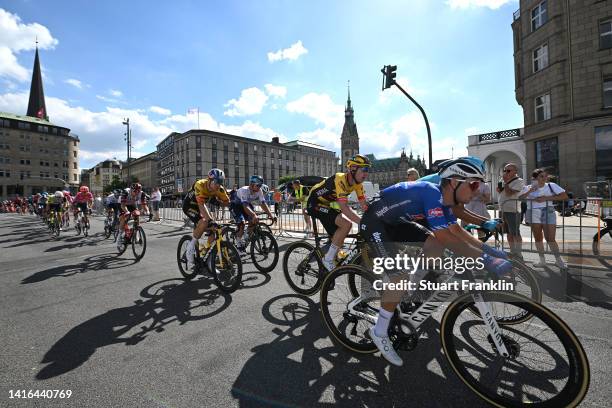 Fabio Van Den Bossche of Belgium and Team Alpecin-Deceuninck competes during the 25th BEMER Cyclassics - Hamburg 2022 a 204,7km one day race from...