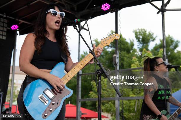 Jennie Cotterill and Linh Le of Bad Cop / Bad Cop at the Punk in Drublic Craft Beer & Music Festival at Fiddler's Green Amphitheatre on August 20,...