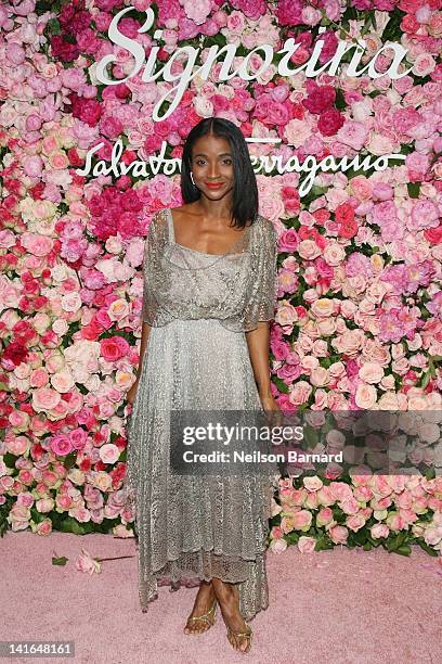 Genevieve Jones attends the after party for the launch of Salvatore Ferragamo's Signorina fragrance at Palazzo Chupi on March 20, 2012 in New York...