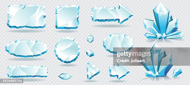 Vector Collections With Ice Frames And Ice Crystals High-Res Vector ...