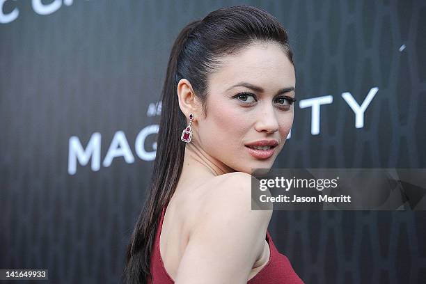 Actress Olga Kurylenko arrives at the premiere of Starz's "Magic City" held at the Directors Guild of America on March 20, 2012 in Los Angeles,...